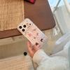 Kawaii Cartoon Bunny Bear Heart Glitter Clear Phone Case For iPhone 15 16 17 Pro Max INS Cute Large Window Shockproof Protective