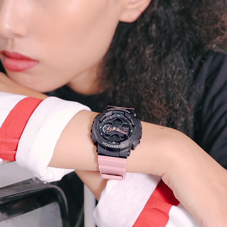 Casio Women's Liquid Crystal/Analog Dual Display Series Black Watch GMAS140-4A GMAS140-4A