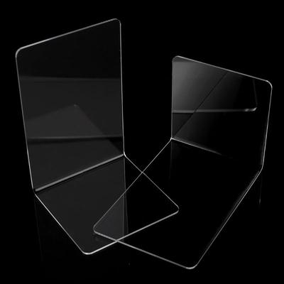 2pcs Clear Acrylic Bookends L Shaped Desk Organizer Desktop Book Holder School Office Supplies Buy At A Low Prices On Joom E Commerce Platform