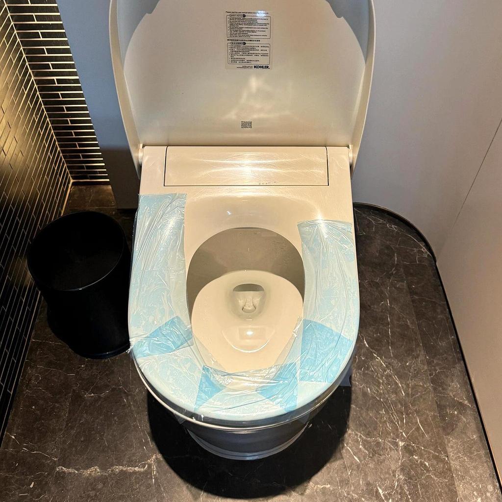 Disposable Full Coverage Toilet Seat Cover - Travel-Friendly Adhesive, Anti-Dirty Seat Cushion for Hotels