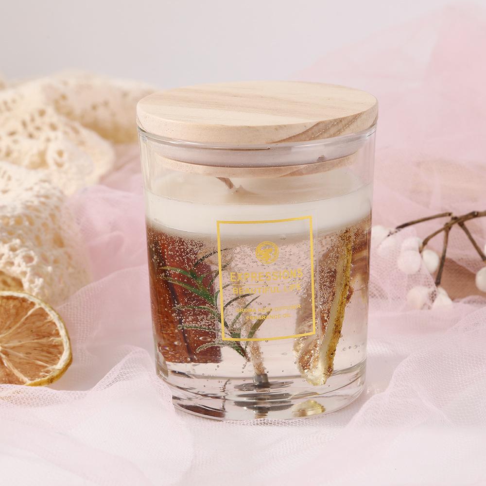 Dried Flower Jelly Aromatherapy Candle Home Fragrance Gift Box Soy Wax Crystal Cup Wax Souvenir Decoration