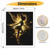 Disney Tinker Bell DIY Oil Painting Art Painting Kit Home Wall Decor Handmade Gift Gold Glitter Magical Fairy Aesthetic Canvas Craft