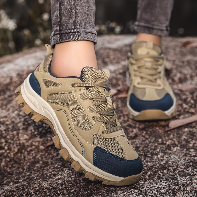 Fashion New Large Size Men's Outdoor Hiking Shoes Casual Light Walking Shoes Thick Sole Sports Comfortable Non-slip Lovers Casual Shoes