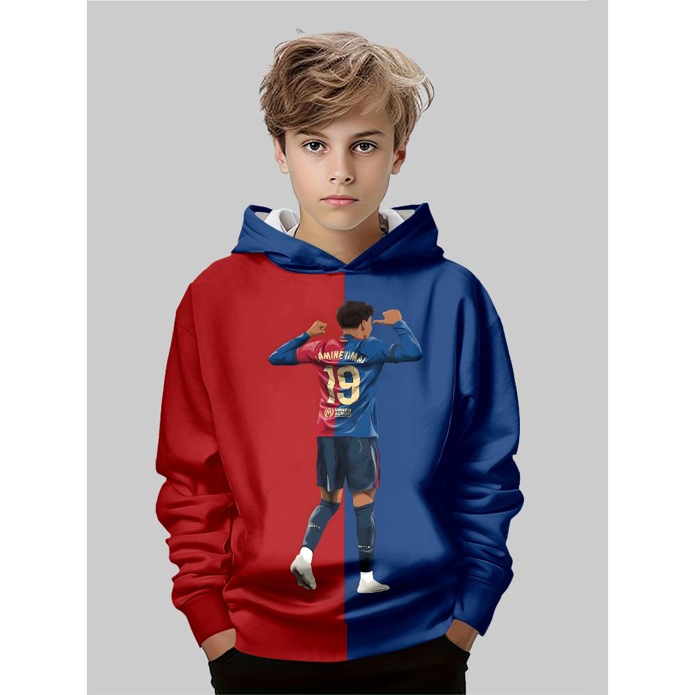 

Children s Funny Cartoon Pattern 3D Digital Printing Boy Street Trend Hooded Sweatshirt 160