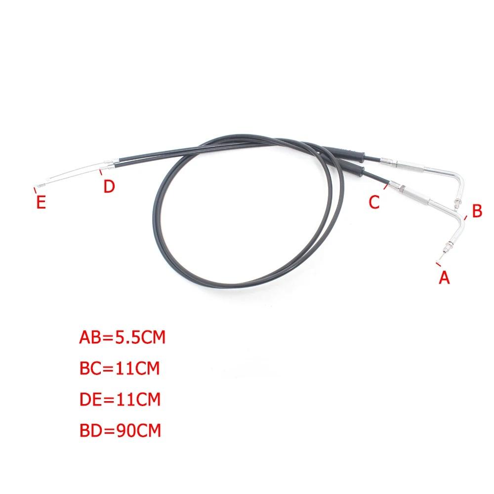 

Motorcycle Accessories Throttle Cable 90cm 110cm 130cm For Harley FLH FLT FXD FLST FXST 1996-2010 90CM BK