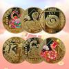 2025 New Year Of The Snake Commemorative Coins Chinese Zodiac Medals 3D Relief Coins Collectibles New Year Coins 1PCS