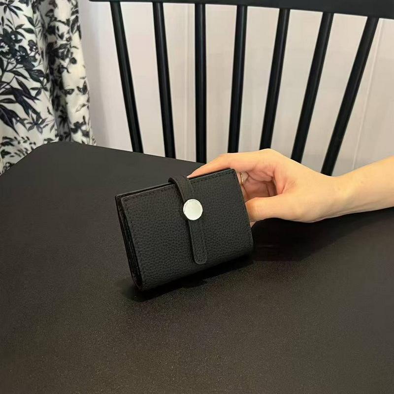 26 New Genuine Pickup Truck With Leather Toe Layer, Women's Foldable Short Wallet, Trendy Leather, Fashionable Drawstring, Versatile Wallet