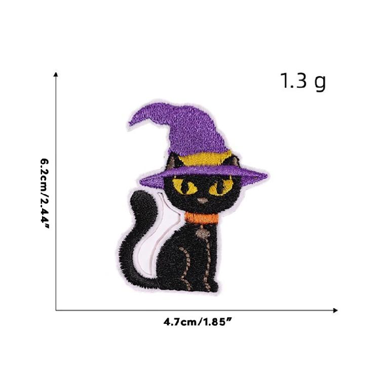 Halloween Party Supplies Embroidered Patch Set with Pumpkin, Spider and Bat