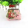 Floral Lady Vintage Flower Hasp Retro Credit Card Holder Coin Purse Clutch Bag Small Wallet