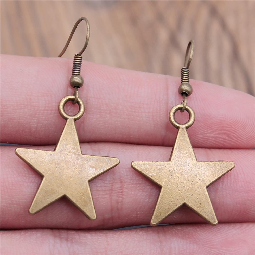 Vintage Totem Ohrring Sonne & Mond Hängeohrringe Geometrische Damen Hängeohrringe Stern Mond Weiblicher Koreanischer Schmuck