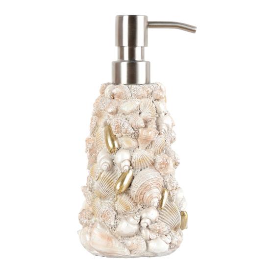 Shell Design Soap Dispenser Waterproof Resin Stainless Steel Hand Sanitizer Lotion Shampoo