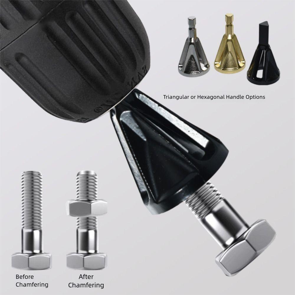 Triangular Shank External Chamfer Drill Bit Deburring Drill Bit Cutter  Repair Bolt