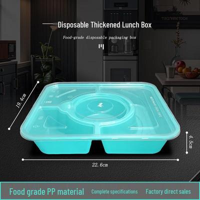 Boîte à lunch jetable à 3+1 compartiments