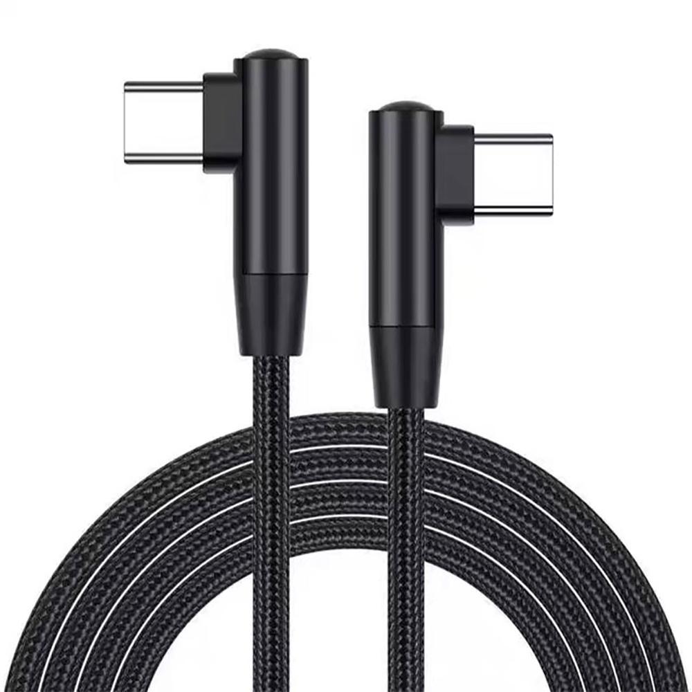 60W USB C To Type C Cable 90 Degree Elbow Fast Charger Data Cord USB C To USB C Quick Charge 0.3m/1m/2m Cable For iPhone Xiaomi