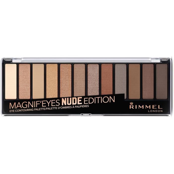 RIMMEL Ombre à paupières Palette Magnif'Eyes 12 Pan - 001 Nude Edition