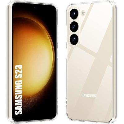 Protective Case - E.F.CONNECTION - Samsung Galaxy S23 - Soft Silicone - Transparent - Shockproof
