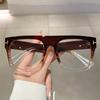 Simple Retro Thick Frame Square Anti-Blue Light Flat Glasses Trendy Unique Glasses Frame
