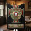 Royal Heraldry Ornate Design Blanket Camping Trip Soft and Comfortable Outdoor Plush Blanket Bedroom Air Conditioning Blanket