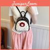 Cute Apple Kitty Backpack With Pu Material For Daily Use And Storage