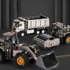 1:40 6 Stylów Szary Pullback Światło Dźwięk Metalowy Pojazd Transportowy Ciężarówka z Naczepą Budowlana Stop Alloy Zabawki Dla Dzieci Chłopców Prezenty