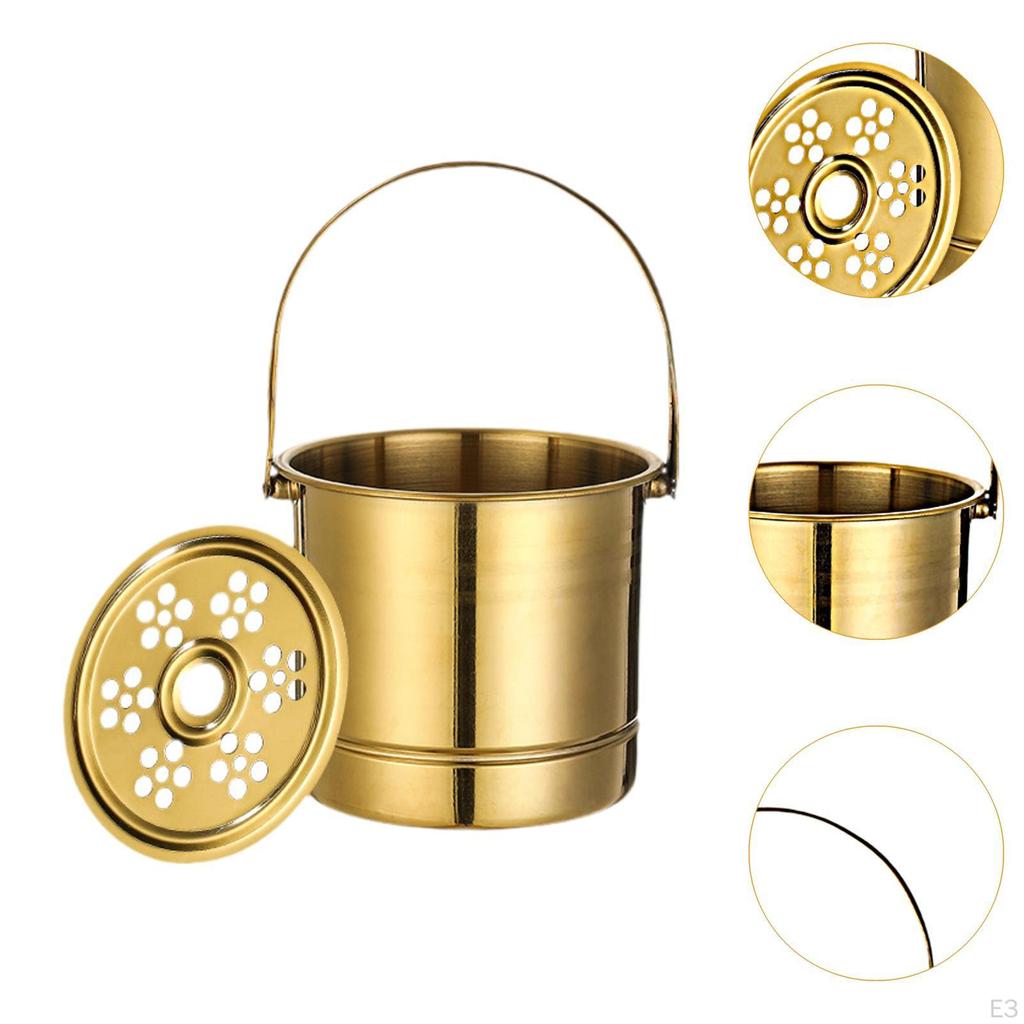 1 L Ice Wine Container Made of Stainless Steel with Handle for Cooling Drinks