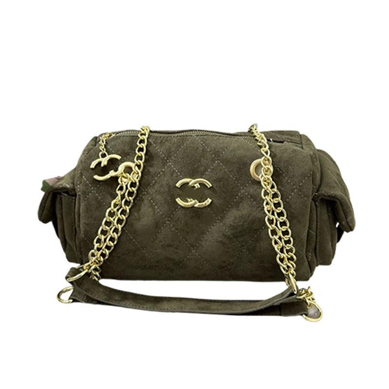 Mini mäkká taška na bowling v tvare vankúša s prešívanou retiazkovou popruhovou crossbody pre ženy