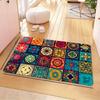 Tappetino Quadrato Antiscivolo in Spugna Stile Bohemien Vivace per Cucina, Bagno, Sala da Pranzo, Tappeto Decorativo per Ingresso