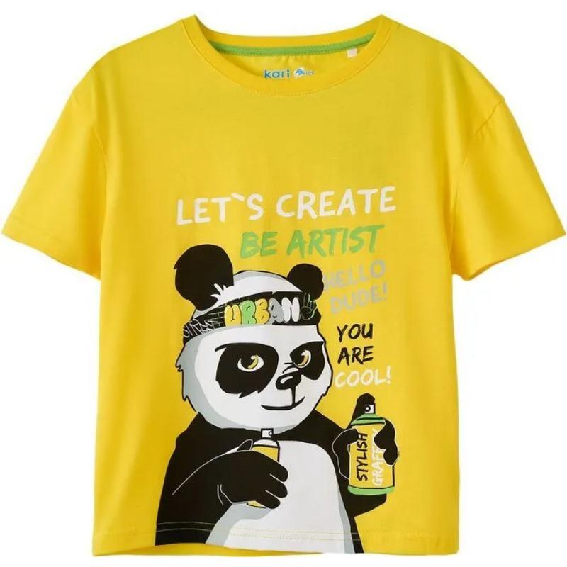 Summer Round Neck 3D Cartoon Pattern Printed Top Fashionable Casual Short Sleeved Children's Boy T-shirts
