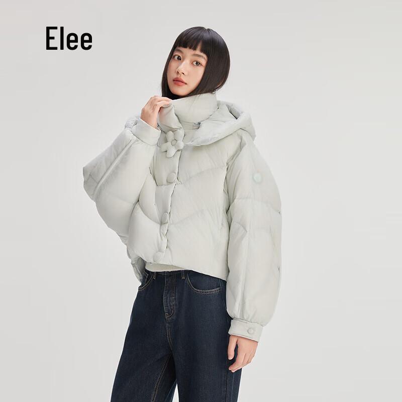Aileiyi Women's Sweet Short Down Jacket with Detachable Hood