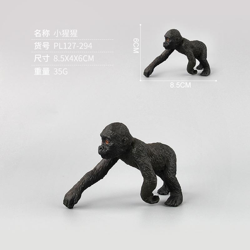 Wild Forest Animal Model Simulation Chimpanzee Family, Static Ornament Doll Toy