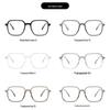 2024 Fashion Square Metal Eyeglass Frame - Face Slimming, Anti-Blue Light, Unisex for Myopia
