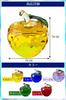 ideamall Feng Shui Crystal Apple Item, Increases Fortune, Interior Decor, Soothing, Purifying (Red)