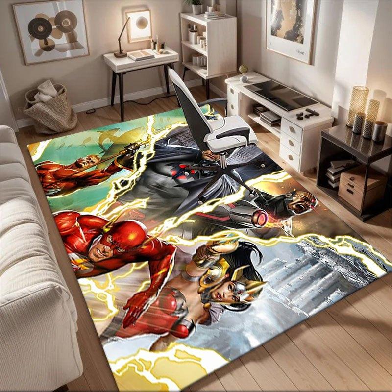 Justice League Superhero Group Action Figure Set Office Mat Home Decor Gift For Halloween & Christmas LC39 60cm by 90cm