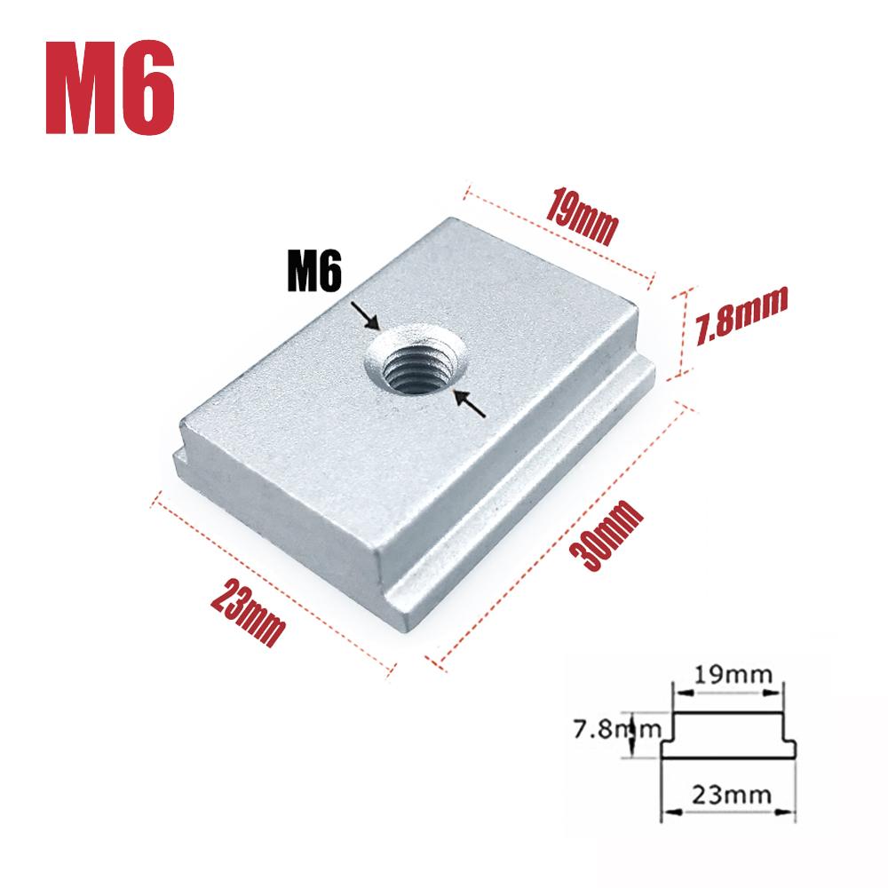Woodworking T Track Slider M8 T Screw M8 Nut Saw Table Acting Hold Down Clamp for T-Slot T-Track Woodworking DIY Tools