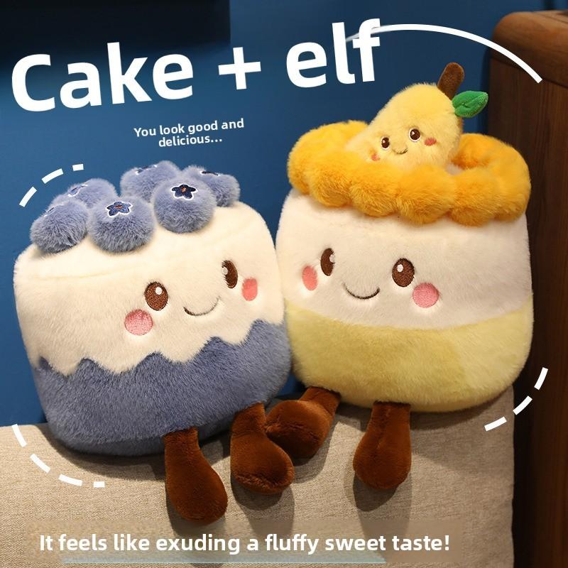 Strawberry Blueberry Mango Chocolate Cake Plush Toy Holiday Collection Gift