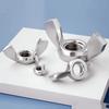 304 Stainless Steel Wing Nuts Butterfly Nuts M3 M4 M5 M6 M8 M10 M12 Wing Nuts Hand Tighten Wingnuts Butterfly Nut DIN315