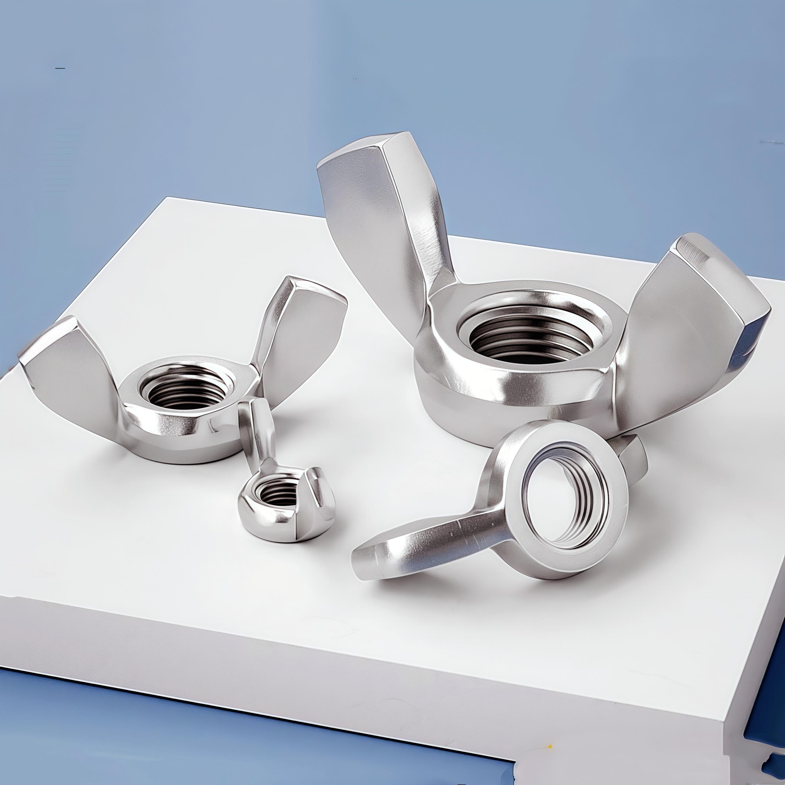 

304 Stainless Steel Wing Nuts Butterfly Nuts M3 M4 M5 M6 M8 M10 M12 Wing Nuts Hand Tighten Wingnuts butterfly Nut DIN315 M4 (10pcs)