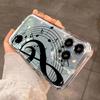Music Note Painted Transparent Phone Case For Samsung Galaxy S26 S23 S24 S25 Ultra S22 S21 S20 Plus FE A50 5G Protective Cover