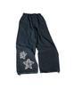 SK8ER ROCK Stars Vintage Washing Wide Pants ((Washed Black))