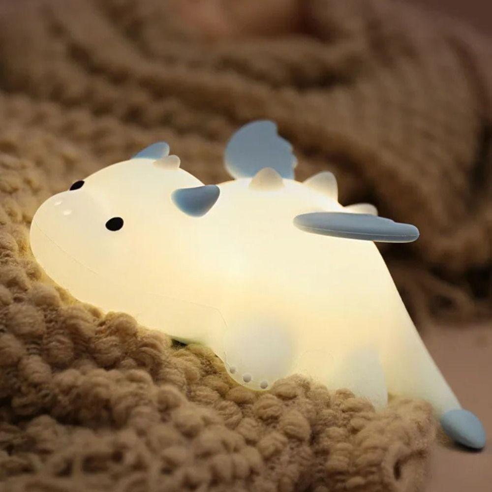 7 Colors Dragon Night Light Timer Function Touch Sensor Rechargeable Night Light 3 Modes Magnetic Base Bedside Lamp Bedroom