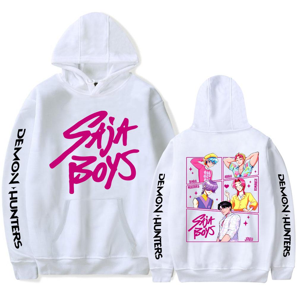 Autumn and Winter New Men's and Women's Hoodies Kpop Demon Hunter Movie Sweatshirts Warm Hooded Pullover Fashion Men's Printed Top