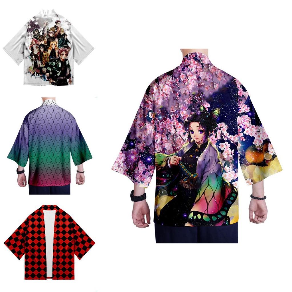 Anime Demon Slayer Kimetsu No Yaiba Cosplay Losse Haori Kimono Gewaden Jas Bovenkleding Voor Prachtige Kostuumfeesten
