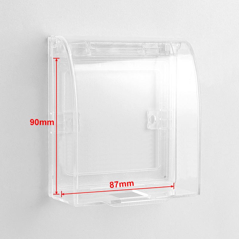 86 Type Transparent Self-Adhesive Waterproof Socket Cover for Bathroom Switches