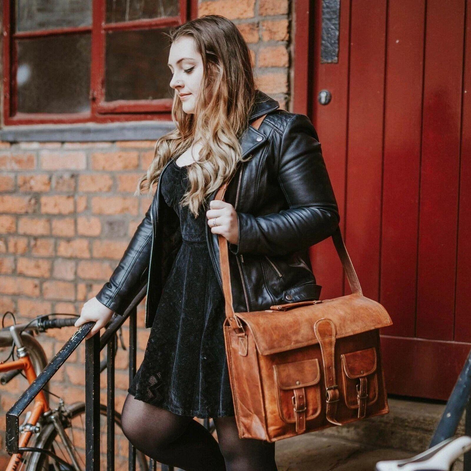 

Сумка для ноутбука кожаная мессенджер портфель винтажная сумка через плечо натуральная мужская 18 x 14 x 6 in