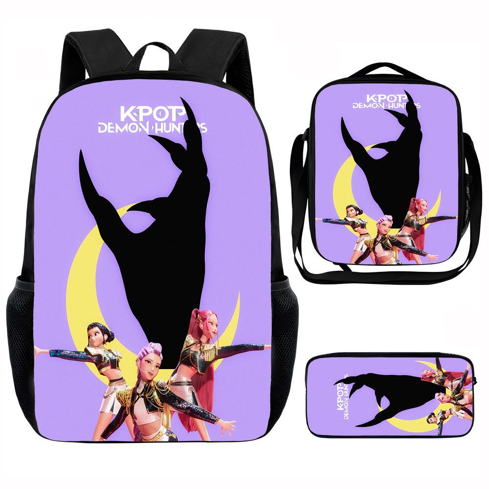 K-Pop Hunter Magic Girls New Children's Backpack DIY Customizable Unisex Student Bag Kindergarten Double Shoulder Cute Cartoon