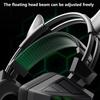 Wired Headset Luminous RGB Flash Light with Microphone 3.5mm/USB Cow Ear E-sports Game Headphone for Desktop