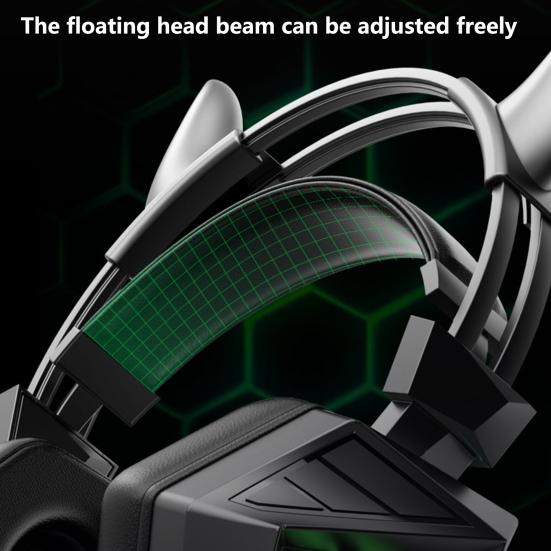 Wired Headset Luminous RGB Flash Light with Microphone 3.5mm/USB Cow Ear E-sports Game Headphone for Desktop