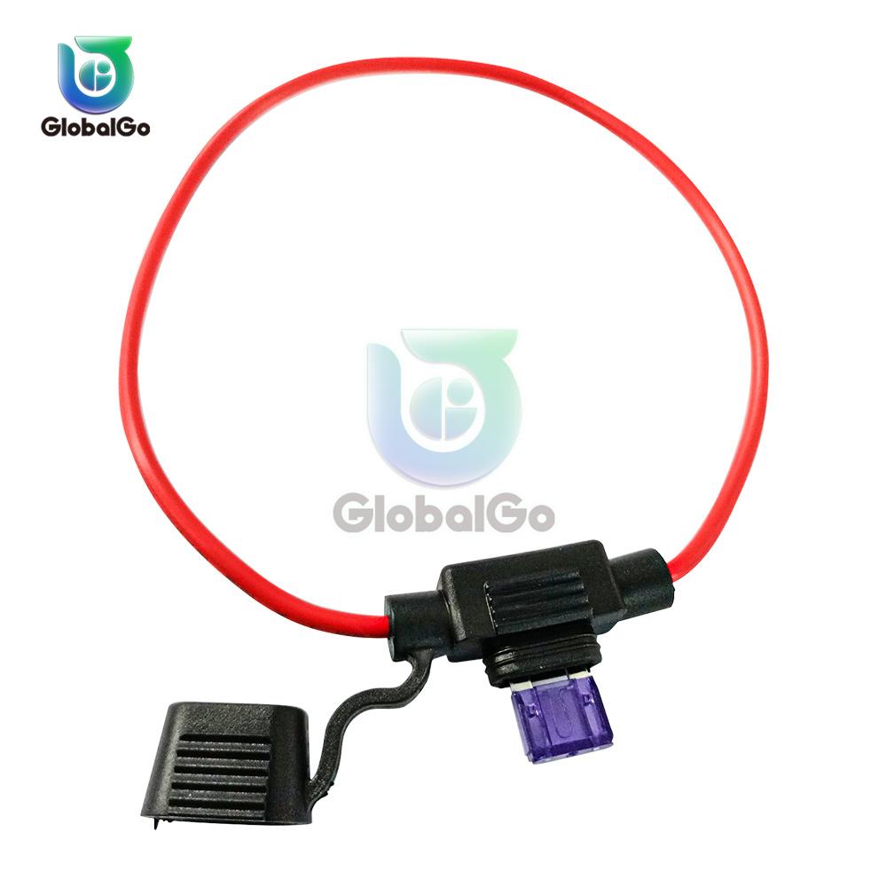 Waterproof 32V Mini Small Medium Auto Fuse Holder 3A 16AWG and Car Blade Fuse Auto Accessories Replacement Parts фиолетовый