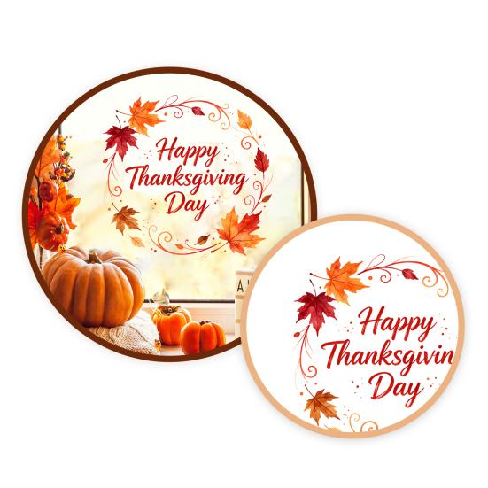 Watercolor Maple Leaf Decor Thanksgiving Window Clings, Wreath Static Glass Stickers for Autumn Electrostatic Film Holiday Home Decoration, Removable