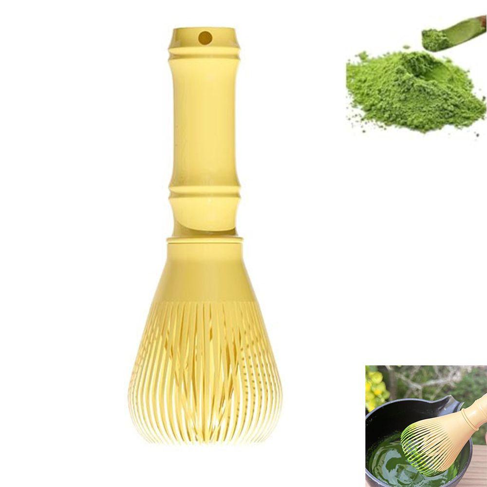 

Food Grade Resin Whisk ABS Green Tea Powder Whisk Portable Tea Brush жовтий